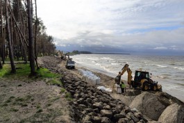 В районе Куликово укрепили камнем ещё 200 метров побережья